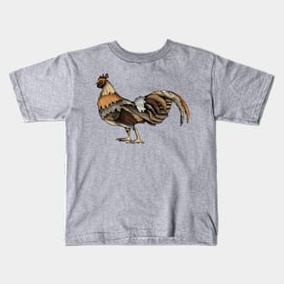 Wooden Rooster Kids T-Shirt